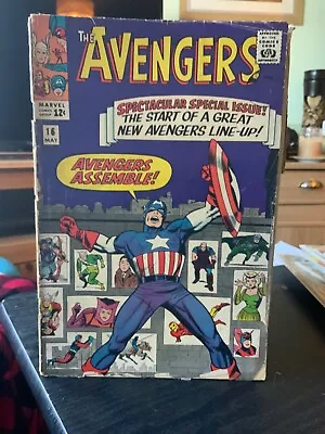 Buy Avengers #16 1965 VF 1st New Team Hawkeye/Scarlet Witch/Quicksilver Cent Copy • 25£