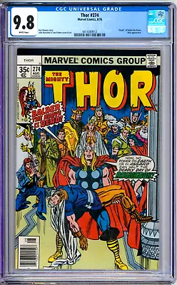 Buy Thor 274 CGC Graded 9.8 NM/MT Newsstand Marvel Comics 1978 • 474.33£