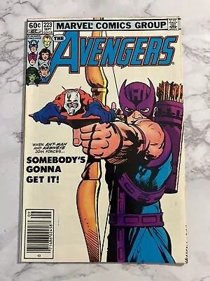 Buy The Avengers #223 Classic Ant-Man Hawkeye Cover 1982 Marvel Newsstand VF/NM • 27.67£