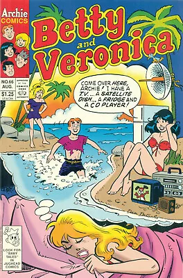 Buy Betty And Veronica #66 By Dan DeCarlo Archie Reggie Riverdale Bikini Cover 1993 • 10.39£