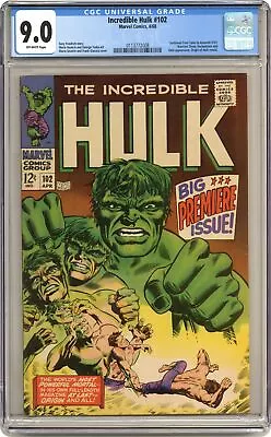 Buy Incredible Hulk #102 CGC 9.0 1968 0113772008 • 555.67£