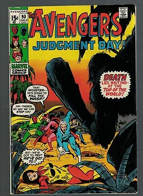 Buy Marvel Comics Avengers 90 6.5 FN+ Double Cover Judgement Day 1971 Captain • 149.99£