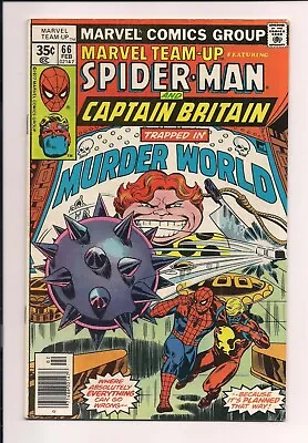 Buy Marvel Team-Up #66 (1977) VF 1st Arcade 2nd Captain Britain Spider-man X-men Sh3 • 16.05£