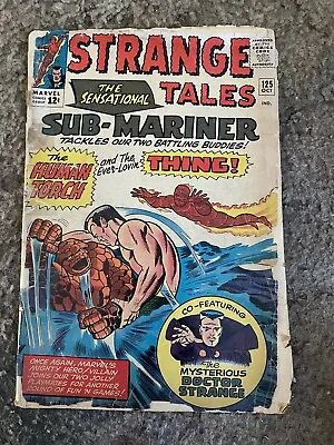 Buy Strange Tales #125, Human Torch/The Thing Vs. Sub-Mariner. Dr. Strange Low Grade • 3.96£