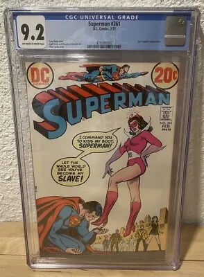 Buy Superman #261, CGC 9.2, Star Sapphire  Kiss My Boot  Cover 1973, HIGH GRADE! • 336.01£