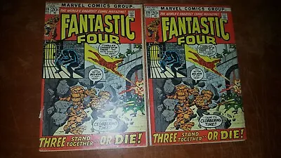 Buy Fantastic Four #119 X2 (1972) Black Panther Cover FN 6.0 OW • 12.86£
