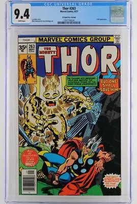 Buy Thor #263 -NEAR MINT- CGC 9.4 NM -Marvel 1977- 35 Cent Variant - HIGHEST GRADE! • 478.91£