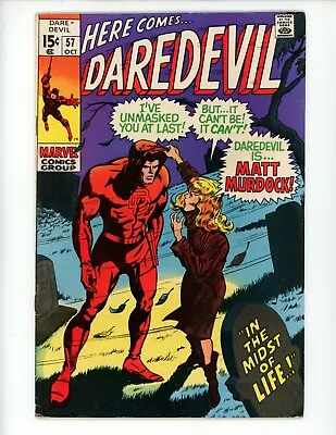 Buy Daredevil #57 Comic Book 1969 FN/VF Matt Murdock Marvel Comics • 16.08£