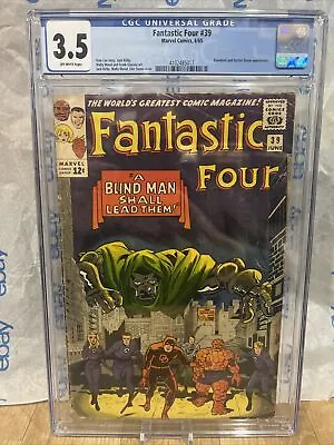 Buy Fantastic Four #39 [1965] CGC 3.5 VINTAGE EARLY FF Comic New Slab Daredevil • 118.58£