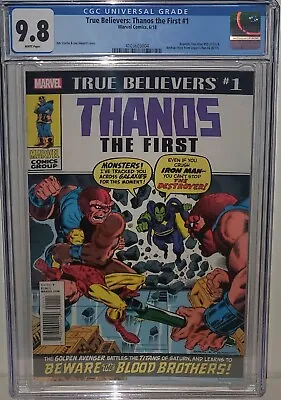Buy True Believers Thanos The First #1 Cgc 9.8! Iron Man 55 Reprint 1st Thanos Drax! • 67.95£
