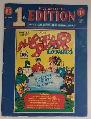 Buy 1975 Famous 1st Ed Blue Ribbon All Star Comics Justice Society Of America  • 8.76£