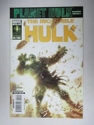 Buy 2007 Marvel Comics The Incredible Hulk #105 Planet Hulk • 9.55£