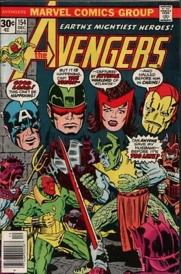 Buy AVENGERS #154 VG, Jack Kirby C, George Perez A, Marvel Comics 1976 Stock Image • 3.16£