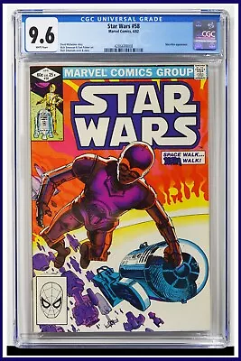 Buy Star Wars #58 CGC Graded 9.6 Marvel April 1982 White Pages Comic Book. • 127.78£