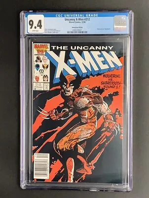 Buy Uncanny X-Men 212 CGC 9.4 WP 1986 Newsstand Wolverine Vs. Sabertooth Appearance • 71.24£