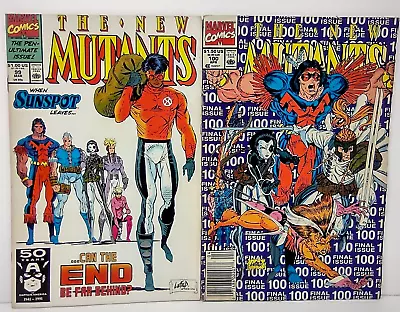 Buy The New Mutants Volume 1 Issue 99 Issue 100 Marvel Comics 1991 Lot Of 2 • 4.34£