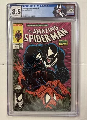 Buy Amazing Spider-Man #316 CGC 8.5 1989 Todd McFarlane 1st Full Venom Cover VF+ • 95.14£
