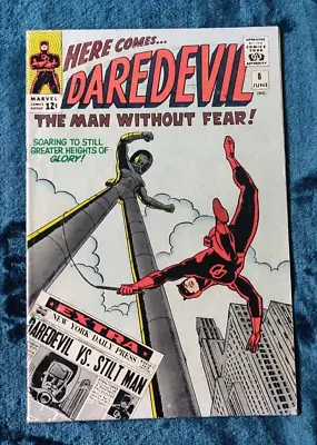 Buy Marvel Comics - Daredevil Vol.1 #008 (Jun'65) Low Grade 1st Stilt-Man • 90£