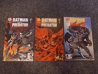 Buy Batman Versus Predator #1, 2, & 3 Comic Book Dark Horse & DC Comics Crossover • 30£