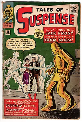 Buy Tales Of Suspense #45 (1963) - Grade 3.0 - 1st App Pepper Potts & Happy Hogan! • 277.13£