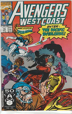 Buy Marvel Comics Avengers West Coast #70 1st Print Vf • 3.35£