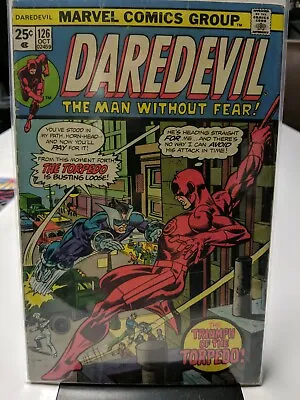 Buy DAREDEVIL #126 1st NEW TORPEDO, Marvel 1975 • 3.95£