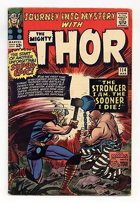 Buy Thor Journey Into Mystery #114 GD/VG 3.0 1965 1st App. Absorbing Man • 44.33£