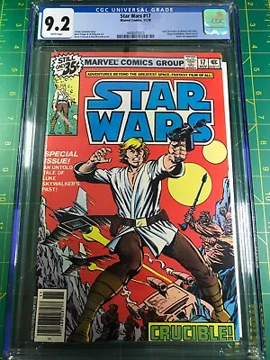 Buy Star Wars #17 CGC 9.2 White Pages 1978 Luke Skywalker Lars App • 59.30£
