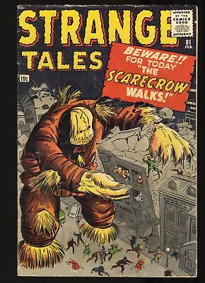 Buy Strange Tales #81 VG- 3.5 Jack Kirby! Steve Ditko! Joe Maneely! Marvel 1961 • 73.99£