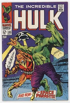 Buy Incredible Hulk 103 Marvel 1968 FN Marie Severin 1st Space Parasite UFO • 36.70£