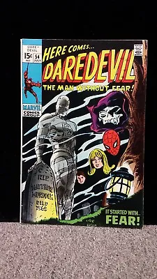 Buy Daredevil (1969) #54 FN/VF Spider-Man Cameo & Cover RIP Matthew Murdock • 39.61£