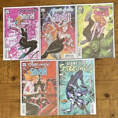 Buy Spider-Gwen Smash #1,2,3,4 Giant-Size #1 Marvel Comics Nm Set Lot Nm • 20£