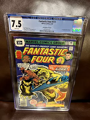 Buy 30 CENT PRICE VARIANT- Fantastic Four #171 CGC 7.5 VF-, 1976 1st Appearance GORR • 116.21£