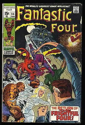 Buy Fantastic Four #94 VG/FN 5.0 1st Appearance Agatha Harkness! Marvel 1970 • 45.75£