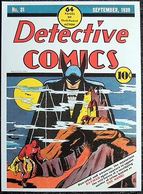 Buy Batman Repro Poster Detective Comics #31 Bob Kane Sept 1939 Cover . Dc Comics D7 • 10.99£