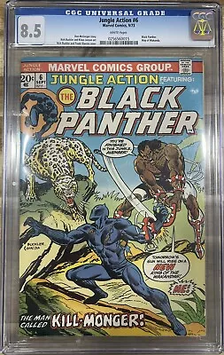 Buy Jungle Action #6 - Cgc 8.5 - Wp - Vf+ 1st Erik Killmonger - Solo Black Panther • 278.83£