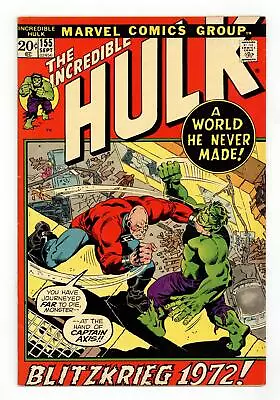 Buy Incredible Hulk #155 FN- 5.5 1972 • 11.66£