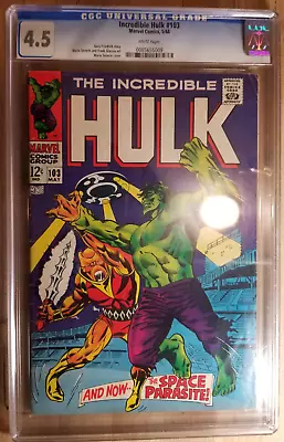 Buy Incredible Hulk #103 CGC 4.5 • 60.82£