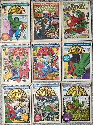 Buy UK Marvel Comics 10 Issues Spiderman And Hulk Team Up 2 Issues Of Marvel Comic  • 13£