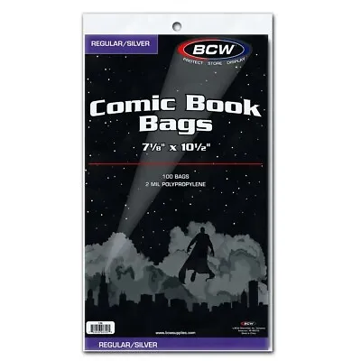 Buy 100 BCW Silver Age Comic Book Poly Bags Archival Safe 2 Mil  • 7.64£