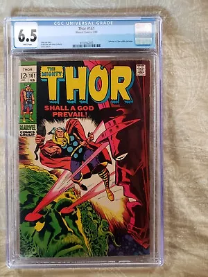 Buy Thor #161 CGC 6.5 1969, Marvel Galactus Vs Ego Battle Concludes • 131.08£