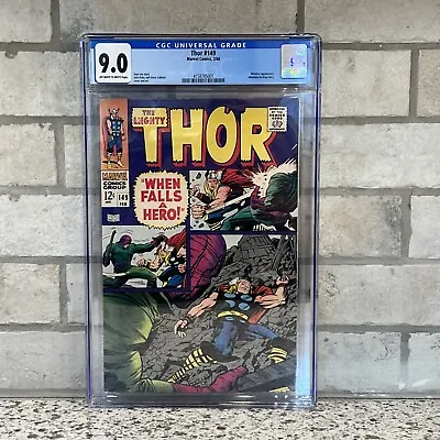 Buy Thor #149 Cgc 9.0 Wrecker Inhumans Jack Kirby Art, Stan Lee Story, 2/68 • 143.70£