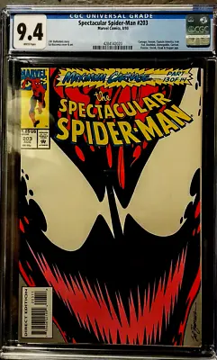 Buy Spectacular Spider-Man 203  CGC 9.4 NM  W/ PAGES  N/CASE • 39.42£