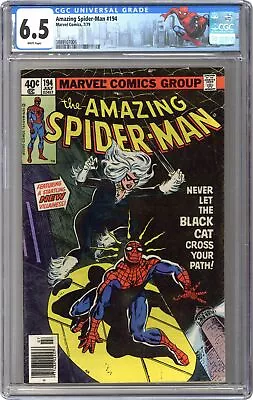 Buy Amazing Spider-Man 194N Newsstand Variant CGC 6.5 1979 3889167006 1st Black Cat • 338.22£