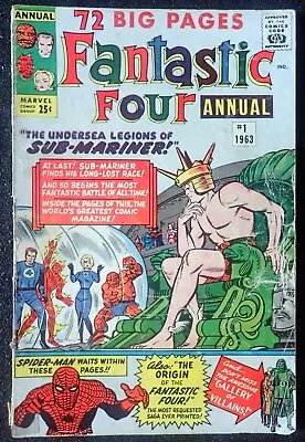 Buy Fantastic Four Annual #1  1st Warlord Krang And Lady Dorma  1962 • 127.70£