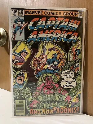 Buy Captain America 243 🔥1980 NWSTND🔥ADONIS🔥Lazarus🔥Bronze Marvel Comics🔥VF+ • 10.26£
