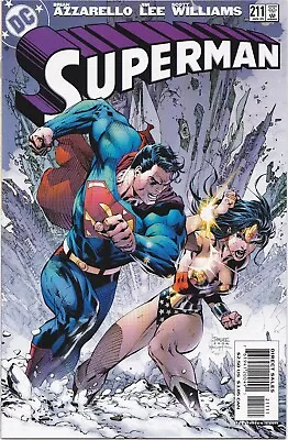 Buy Superman #211 / Jim Lee / Brian Azzarello / Wonder Woman / Dc Comics 2005 • 8.71£