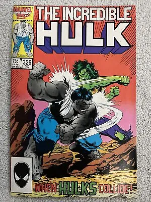 Buy The Incredible Hulk #326 1986 Marvel Comic Desert Heat • 9.99£