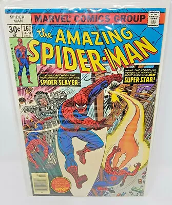 Buy AMAZING SPIDER-MAN #167 1st Appearance Of Will-O'-The-Wisp *1977* 7.5 • 20.67£