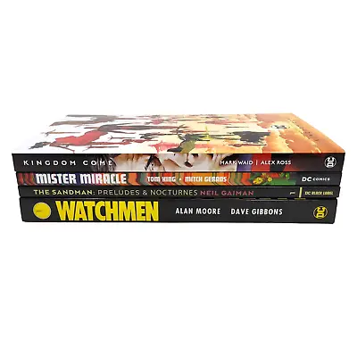 Buy 4 DC TPB Lot Kingdom Come Mister Miracle Sandman Preludes Nocturne Watchmen • 44.77£